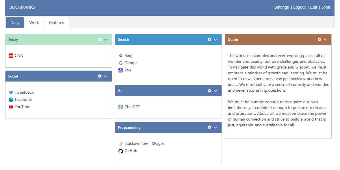 tadrian's tweet photo. not sure where this side-project is going.  
#XPages #kanboard #bookmark #JSF #ToDo https://t.co/mNdc7I3Yjk
