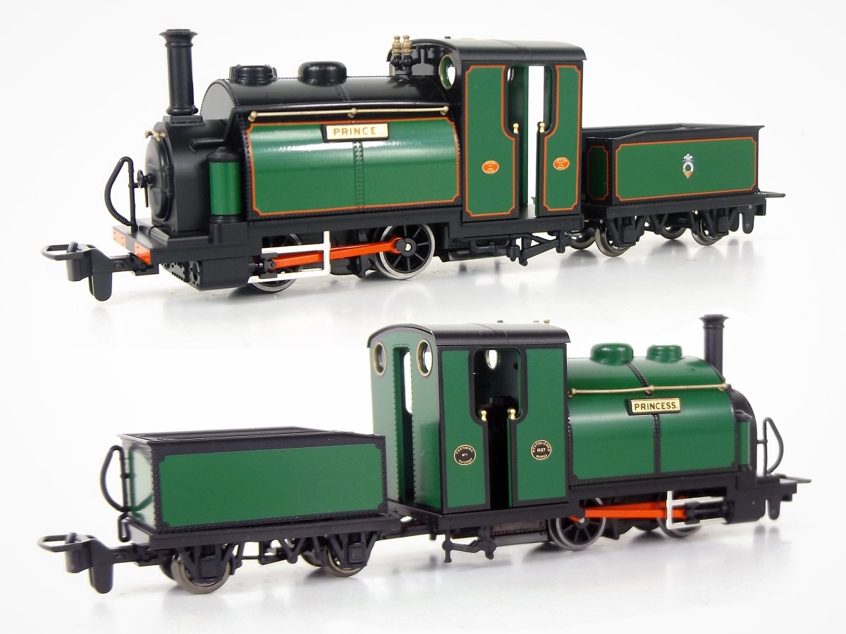 ENGLANDS GOING GREEN..! The popular KATO/PECO 009 scale models of the Ffestiniog Railway's Geo. England 0-4-0STT locos 'PRINCESS' & 'PRINCE' are now available in early-preservation era Green liveries. Buy yours from Harbour Station or online from festrail.co.uk/shop