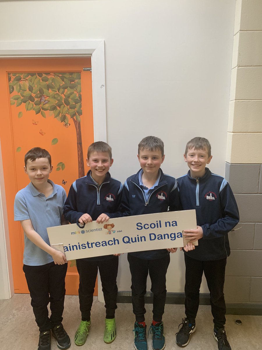 ns_quin's tweet photo. Best of luck to our 4 scientists that are heading off to Maynooth University to compete in the national finals of the @Intel_IRL Mini Scientist Competition. They’ve carried out an amazing investigation on wind energy. Well Done Lads!! https://t.co/QMpnslv1JF