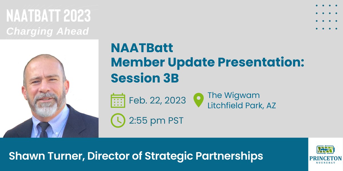 PNE_Cycle's tweet photo. We invite you to hear Shawn Turner, Director of Strategic Partnerships, speak on PNE’s strengths as the U.S.’s first end-to-end direct recycling solution for lithium-ion batteries @naatbatt 2023. Join us Wed., 2/22, 2:55 pm PST, Sachem Ballroom @wigwamresort.
#NAATBatt2023 https://t.co/M8oLZTBcAI