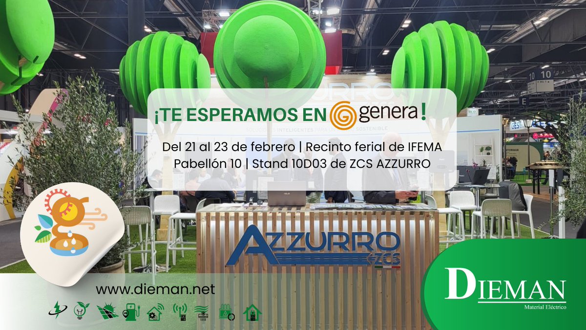 DiemanSA's tweet photo. Primer día en @feriagenera 💥Como novedad para esta edición, hemos puesto en marcha la 'Promoción Genera 2023' con precios especiales en el Inversor Monofásico 3000TLM-V3 y en el Inversor Monofásico 3000TL-V3👇👇👇
¡Pregunta a nuestros comerciales!
#feriagenera #energiasolar https://t.co/vUXF4OMVST