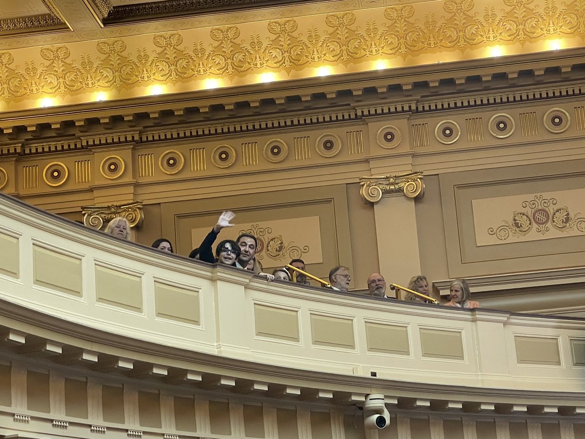 JennMcClellanVA's tweet photo. Since school is out today, @davemillsva brought the kids to see me at work on the @VASenate floor. Thanks to my seatmate @JenniferBoysko for introducing them! https://t.co/aFb38u7kRr