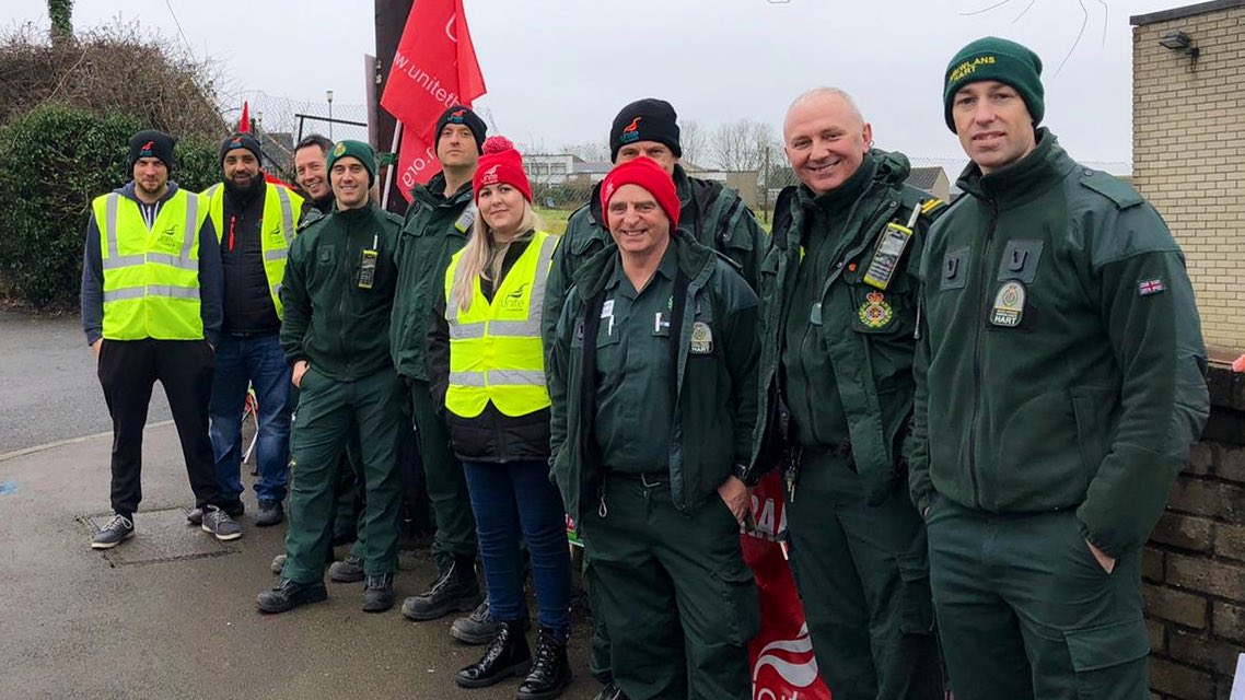 Picket lines across Wales were still going strong into this afternoon. Our members at @WelshAmbulance will be back out again tomorrow to close out their first 72 hour strike action. #WASTStrike #AmbulanceStrike