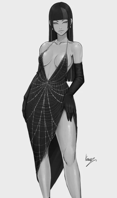 Colourtime !  i made a pearl brush to make the dress details #StreetFighter 