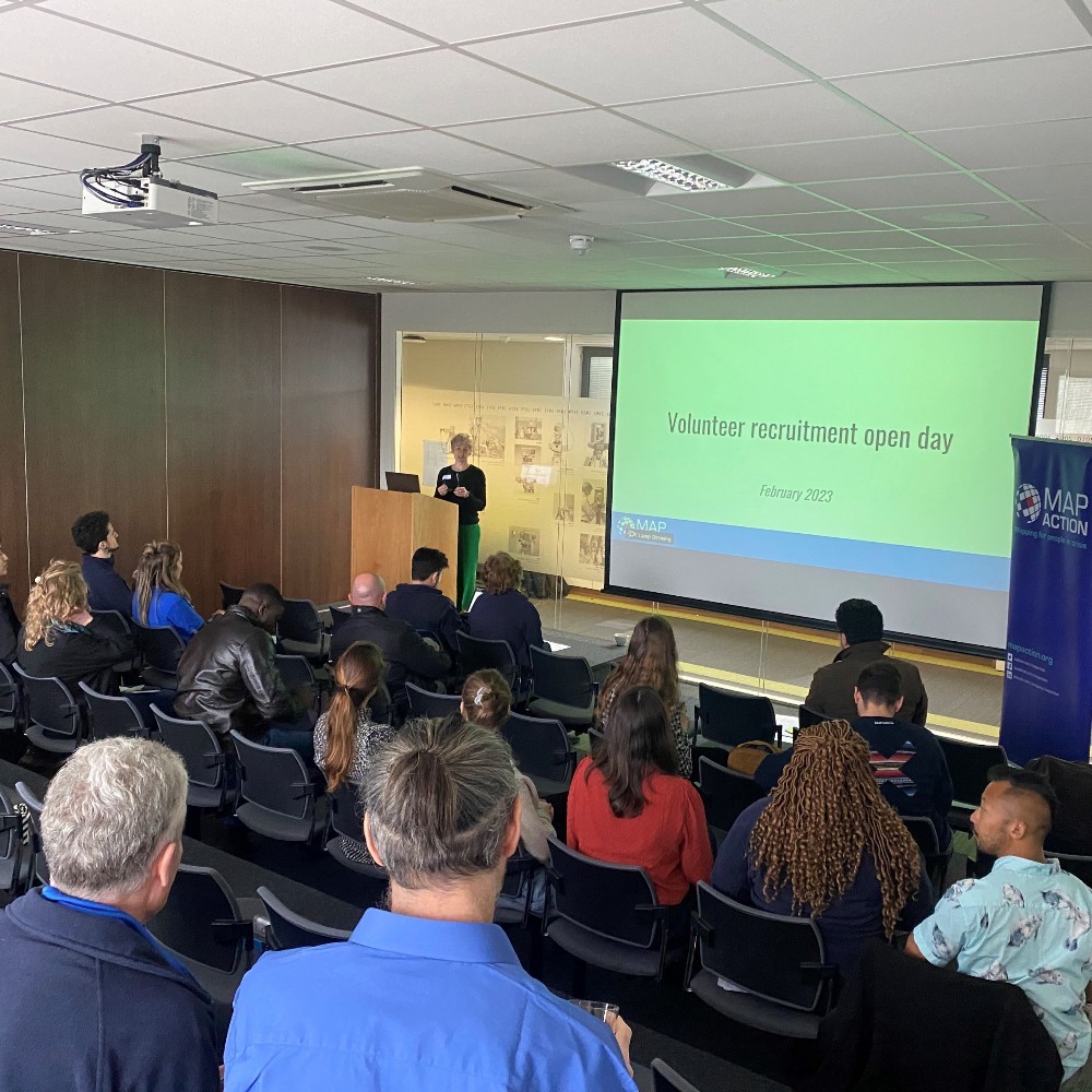 We're pleased to host MapAction at Hexagon House today and tomorrow as part of their volunteer recruitment drive...

MapAction are a non-profit organisation who believe applying geospatial expertise to humanitarian situations can greatly improve outcomes for victims.