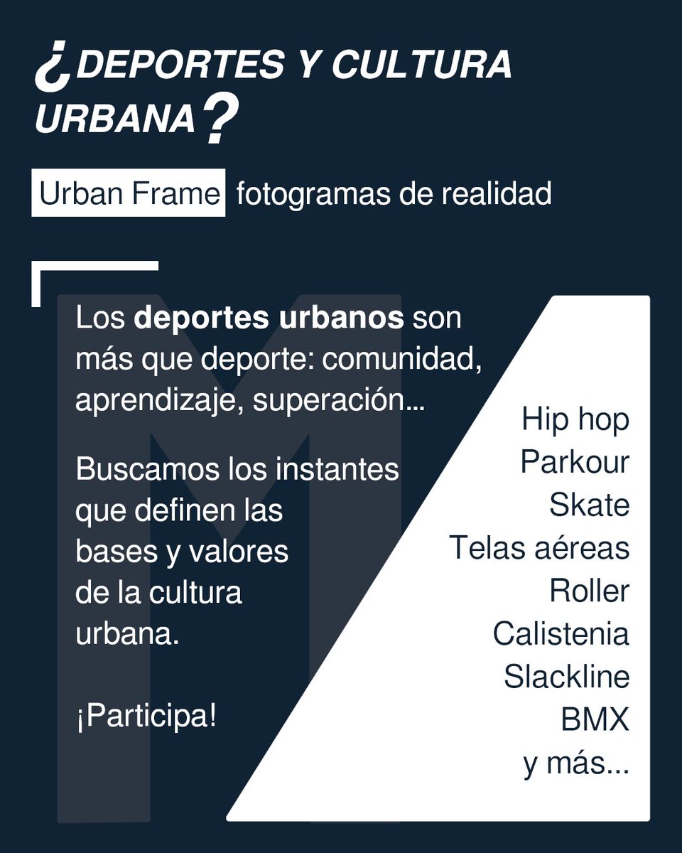 💥 Molt content de poder col·laborar amb <a href="/MotionAcademyES/">Motion Academy</a> i <a href="/Carles_Vera/">Carles Vera</a>  en la creació d'Urban Frame. Participes? 
👉 motionacademy.es/urban-frames/