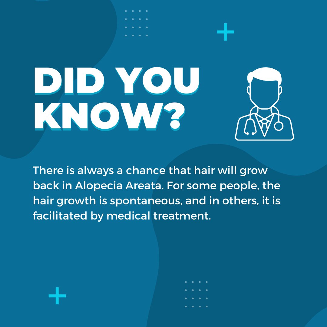 CANAAF's tweet image. Did you know that there is always a chance your hair will grow back even if you have Alopecia?

Stay tuned and learn more helpful facts about Alopecia with CANAAF.