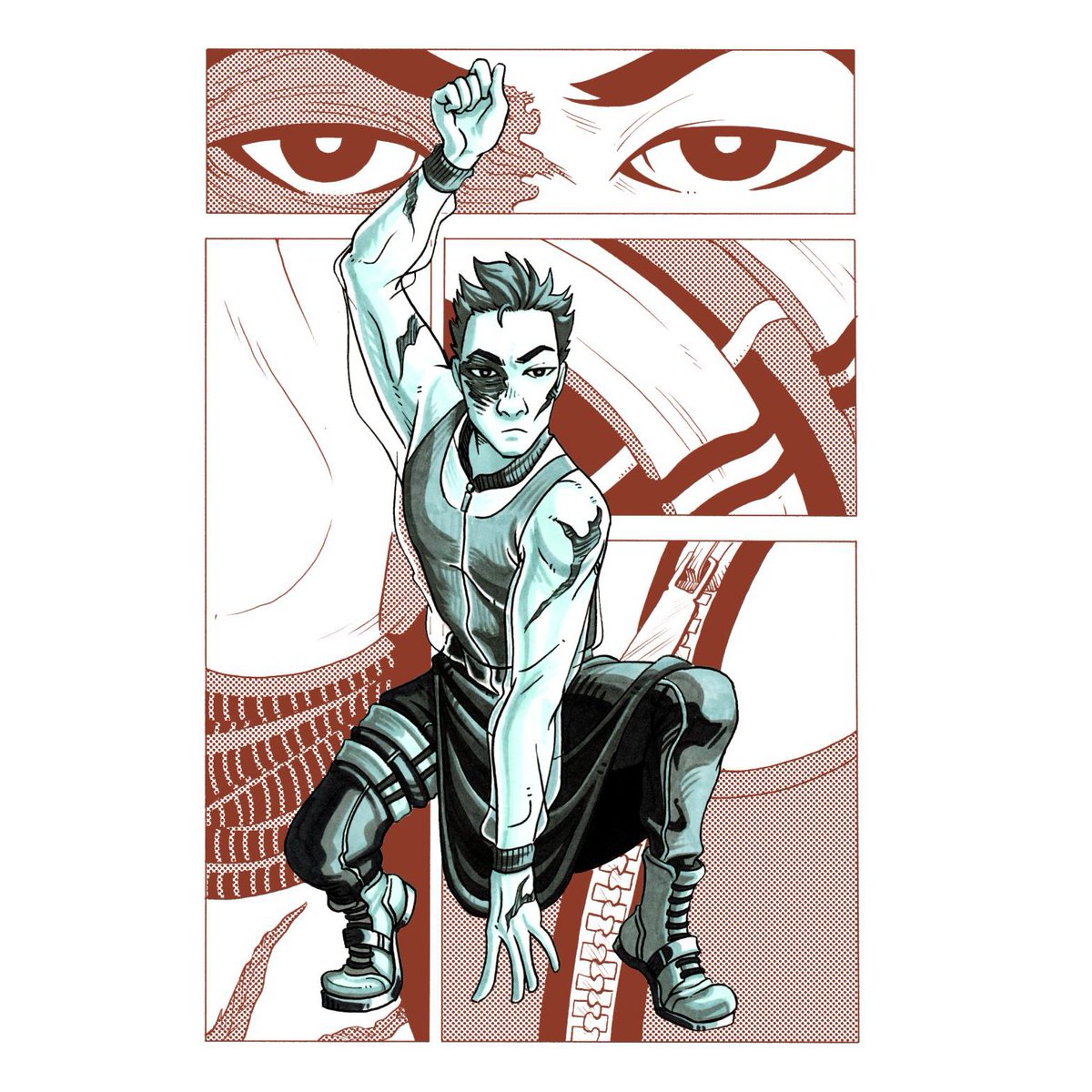 PatchworkZine's tweet photo. Some snapshots from our new issue: @jcscottart shares a set of unique characters voguing.

Read the full story in our new issue! Link in bio.

#comics #comiczine #patchworkzine #sequentialart #illustration #wordlesscomic #clipstudiopaint #csp #scadseqa https://t.co/vZywNPXJKQ