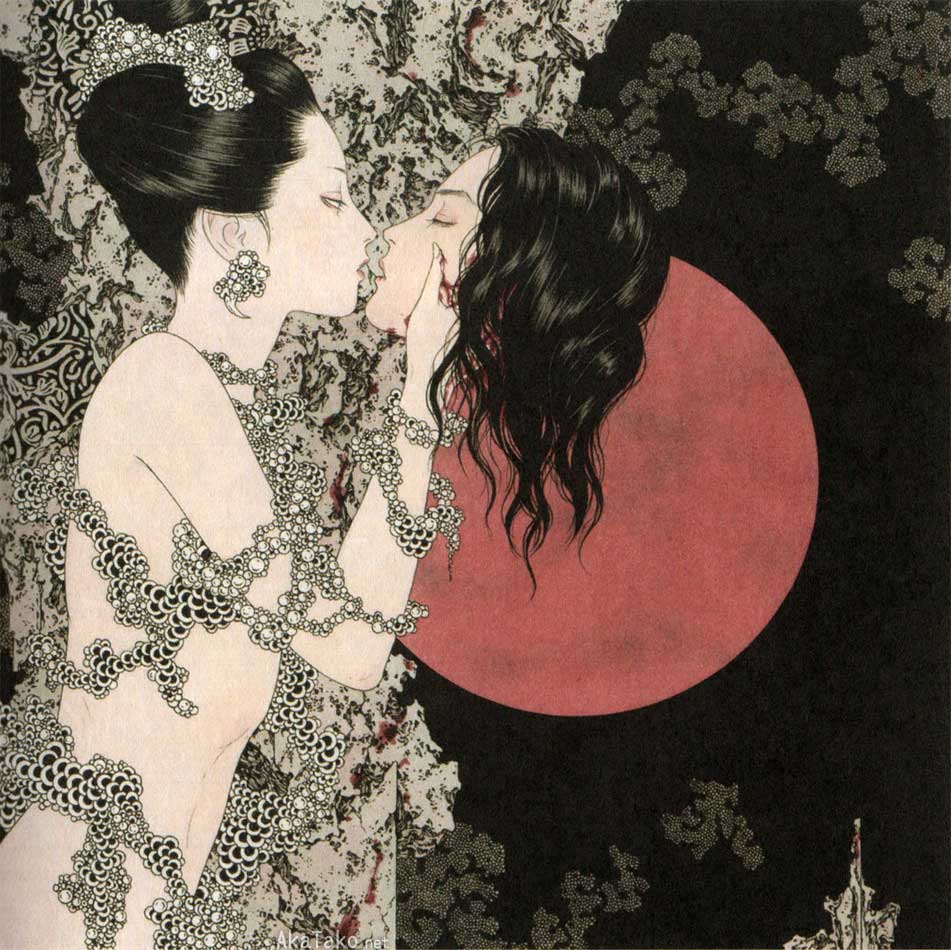 AkaTakonet's tweet photo. "Oh, Jokanaan, I seek your kiss. Come into me with your bloody serpentine tongue."
From VAMPIRE'S BOX by Takato Yamamoto. Signed copies at akatako.
https://t.co/RhKp91QyLn
@takatoy999 #takatoyamamoto #vampiresbox #vampire #vampireart #art #japaneseart #山本タカト #吸血鬼の匣 https://t.co/dAPeJtEdpB