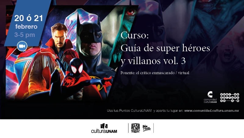 Con emoción, muchas horas de pantalla y tinta vertida en anotaciones, comenzaremos hoy la tercera caída de mi propuesta de apreciación y análisis cinematográficos "Guía del cine de superhéroes y villanos" para <a href="/CulturaUNAM/">CulturaUNAM</a>.  ¡Gracias Cinefilia!