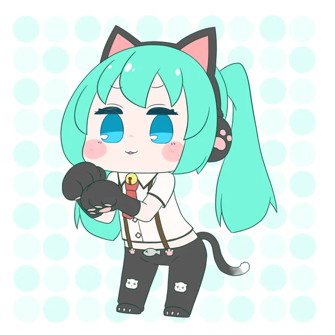 今日も一日ニャンコニャン…#初音ミク #猫の日 
