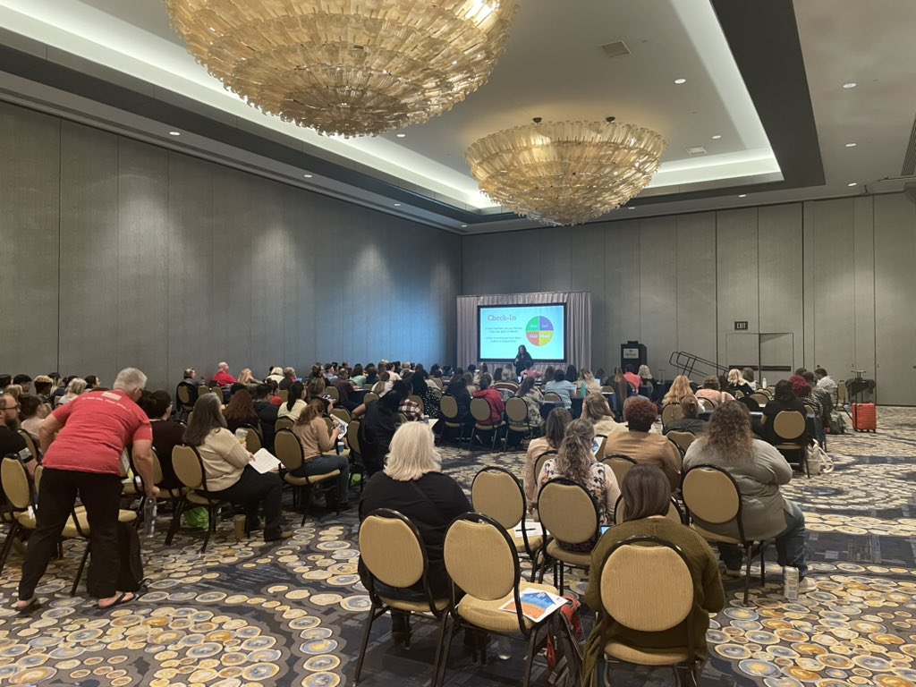 Rebecca has a FULL house. These folks are on the edge of their seats. Folks, we are pulling people out of the river of cruelty! #TSS2023ATN @PovertyEdge @GingerLewman @CarmenZeisler9C @perezhasclass