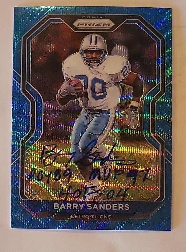 BarrySanders's tweet photo. Here is the triple inscribed #prizm refractor up for grabs https://t.co/Kr8SkZ3b2j