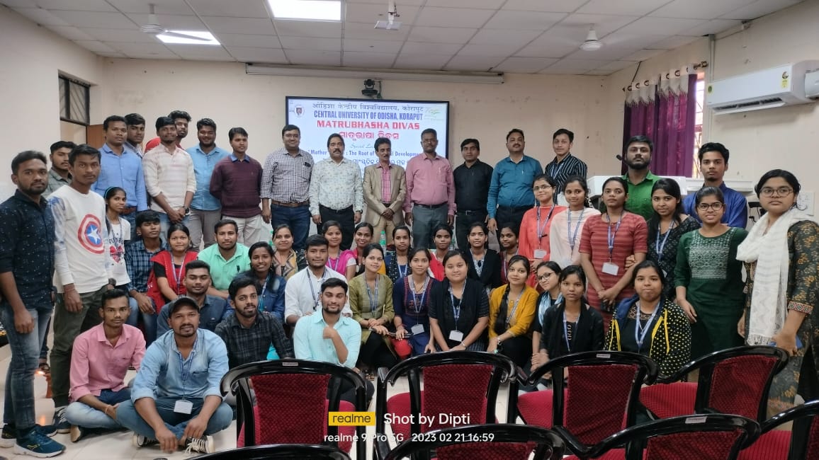 cuokoraput's tweet photo. The Department of Odia, Central University of Odisha organized a special lecture on "Mother tongue: The Root of Cultural Developments" on 21.02.2023.

@PMOIndia @dpradhanbjp @EduMinOfIndia @HMOIndia @Annapurna4BJP @Drsubhassarkar @RanjanRajkuma11 @PIB_India @UGC_India https://t.co/Q5HpOgxKnC