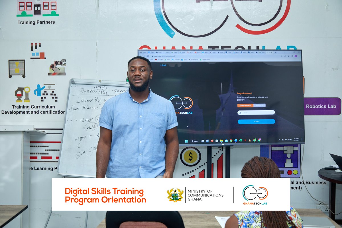GhanaTechLab's tweet image. Excited to welcome our new trainees for the Data Science &amp;amp; Analytics, Digital Creative Arts and Digitizing Manufacturing training program.

Today&apos;s orientation covered an overview of GTL, trainee portal and course info. Training starts tomorrow!

#GhanaTechLab
#TrainingProgram