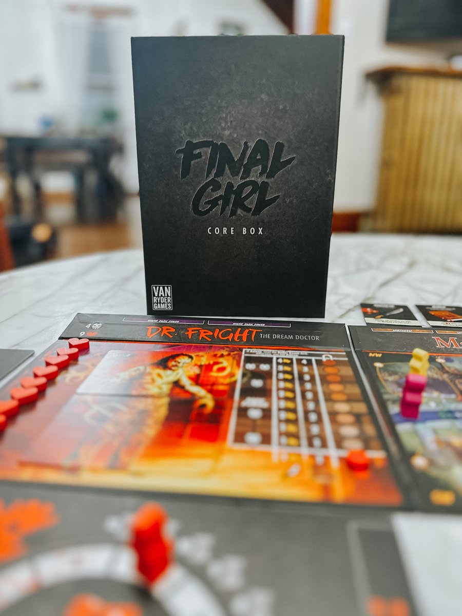 lovethynerd's tweet photo. On tomorrow's #CoOptional, @mwarmbier will be mixing things up and playing a spoopier than normal solo player game: Final Girl by @VanRyderGames where he'll be the last girl alive in a horror movie!

Help Matt survive tomorrow, 2/22, at 11am ET
https://t.co/3j4fFgG4hE https://t.co/Z5gMaXTVZx