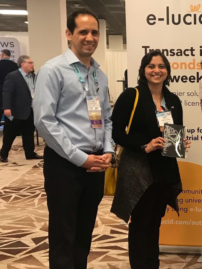 MaithiliShroff's tweet photo. Great catching up with the e-lucid team! Check them out at #autm2023 ! https://t.co/kwrz6b7PzY