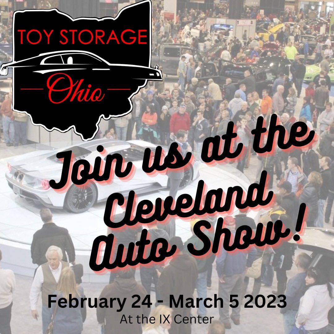 Check us out at the Cleveland Auto Show! #Cleveland #autoshow #2023 #carstorage #ohio #cars #motorcycle