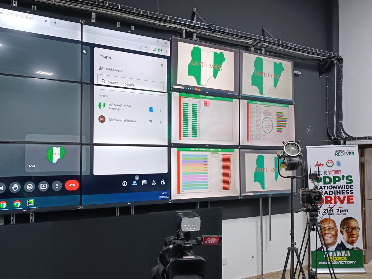 FrancisAdeboye's tweet image. 3 days to the Presidential election and Atiku Abubakar/PDP has already set up its central Situation Room for the election. Atiku is the most prepared candidate and PDP is fully ready to retain its national role as the ruling party. #PDPRoad2Victory