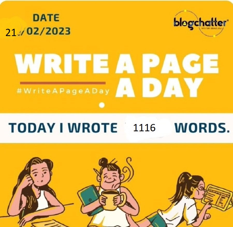 #WriteAPageADay 21st Day @blogchatter

21 days Total word count 20586 words .... In mood to write more #writing #dailywriting