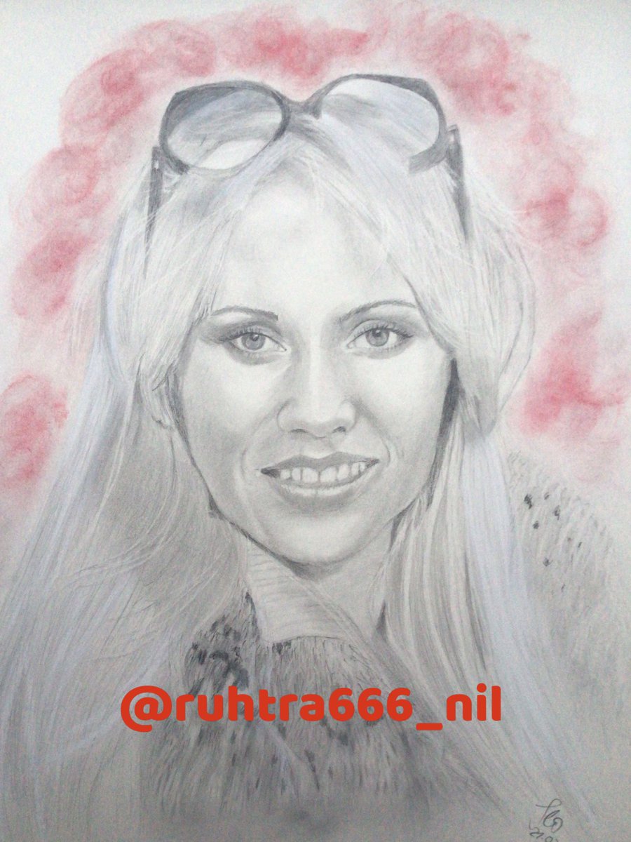 My #drawing of #wonderfulsinger #agnethafältskog  is finished. #ABBA #portraitdrawing #portraitart #pencildrawing #myart #ArtistOnTwitter