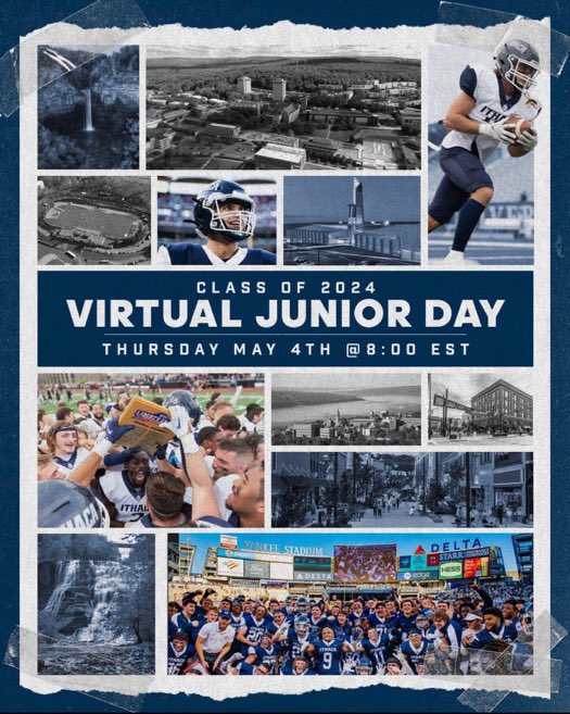 ShaqJohnson14's tweet photo. Thank You @jkowalczyk16 and @IthacaBomberFB For the virtual Junior Day Invite! Looking forward to lear more about the program! https://t.co/PMjfTyr1dF