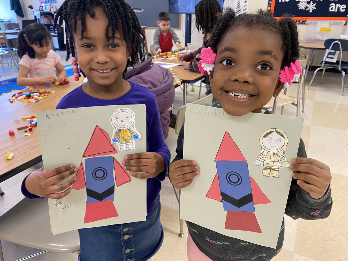 Kindergarten learned about Mae Jemison’s trip to outer space last week.#Warrenwill #BlackHistoryMonth <a href="/eastridgeelemen/">eastridge elementary</a>