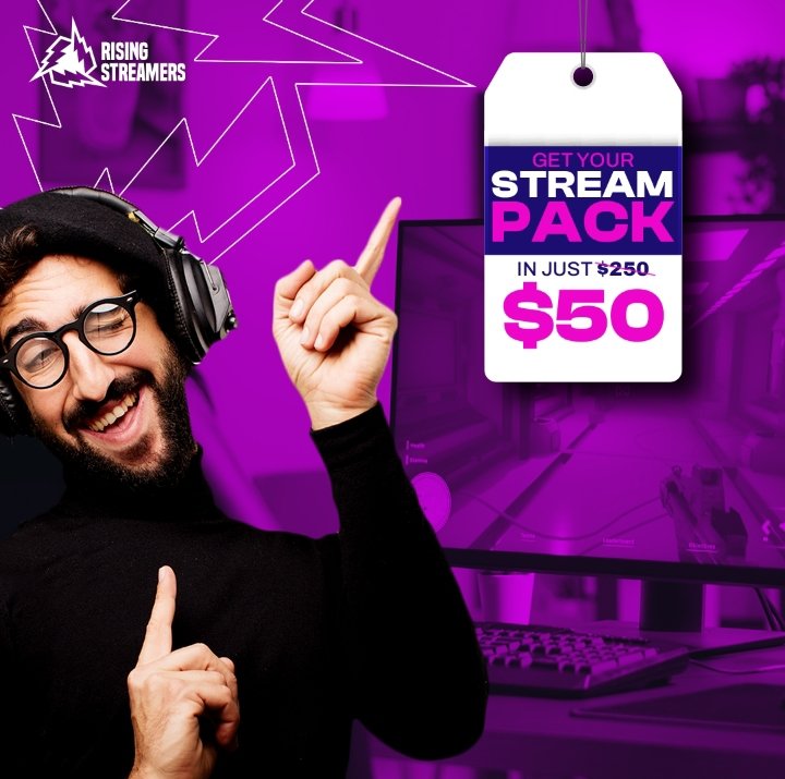 RisingStreamer's tweet photo. "Unleash Your Creativity and make your stream pop up with Our Animated Stream Pack - Only $50!"
Hurry up Visit our website and get the best customized streampack now! 
https://t.co/q6AUKqrfAy
#Risingstreamer #streamers #smallstreamer #twitch #twitchaffiliate #TwitchStreamers https://t.co/OdP7DpXBEH