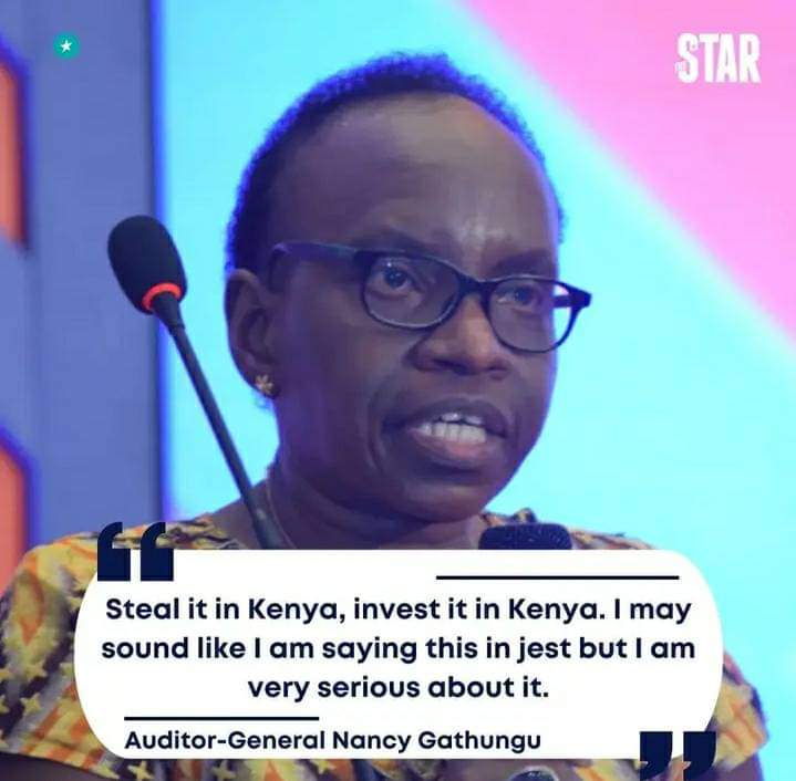 Belive_Kinuthia's tweet image. You are free to  loot public resources, but please invest the loot here at home.

~Auditor General to the UDA administration.