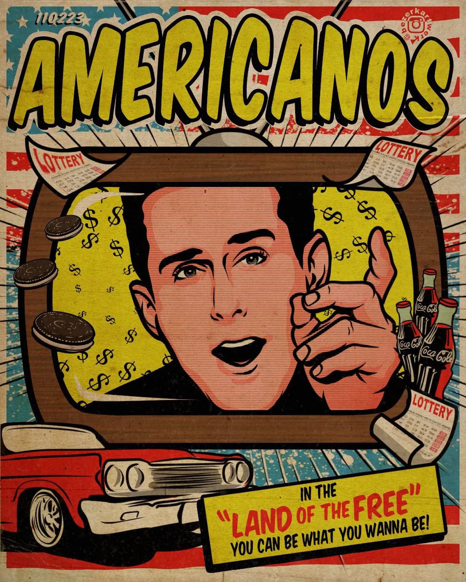 ‘Be what you wanna be’ 🇺🇸

Thanks to <a href="/StibbyTurner/">Bezerkartwerk</a> for this great Americanos art.