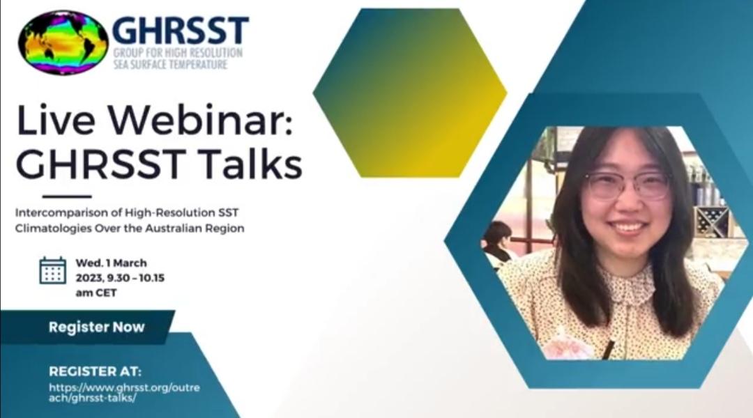 GHRSST's tweet photo. GHRSST next talk is with Yuwei Hu! Topic: Intercomparison of High-Resolution SST Climatologies Over the Australian Region.
1 March 2023 registration link on the page below 👇👇👇 https://t.co/TCFUMLtTvf https://t.co/yhJo72ehid