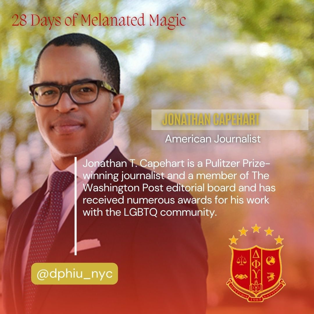 dphiu_nyc's tweet photo. 🦉❤️💛❤️🦉
Day 21 of Melanated Magic brought to you by the NYC/NJ Area brothers of Delta Phi Upsilon Fraternity Inc., 
⭐️⭐️⭐️⭐️⭐️
We recognize to Jonathan Capehart, an American journalist and television commentator.
🦉❤️💛❤️🦉 https://t.co/9jWmxaU1y4