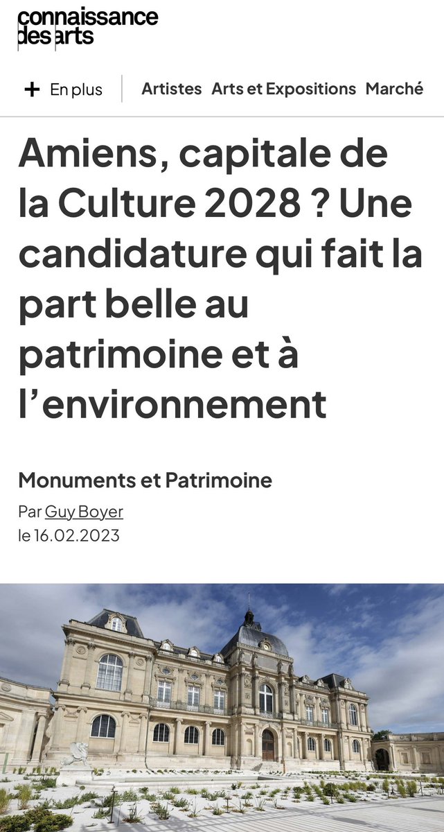 pierresavreux's tweet photo. 🇪🇺 Les magazines Connaissance des arts et le Quotidien de l’art consacrent chacun un bel article à notre candidature pour être Capitale européenne de la culture. 

➡️ Connaissance des Arts : https://t.co/3CT9gNVVlE

➡️ Le Quotidien de l’Art : https://t.co/PjKX3e3LMl https://t.co/T4Foi2FCLJ