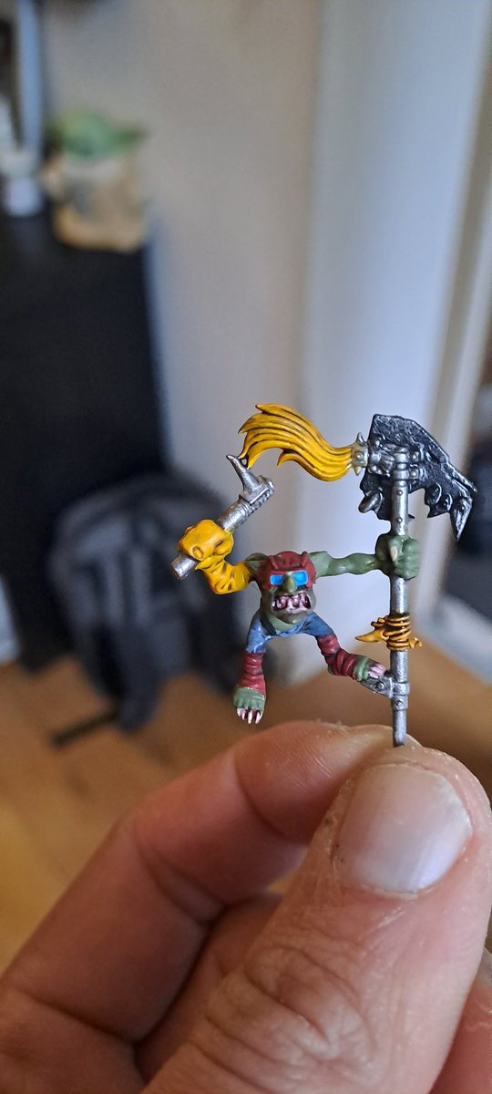 Chriskardiac1's tweet photo. little orky biker ready for the road.
#orkboy #WarhammerCommunity #hobbylove #OrkInProgress https://t.co/E9eFaUoyd5