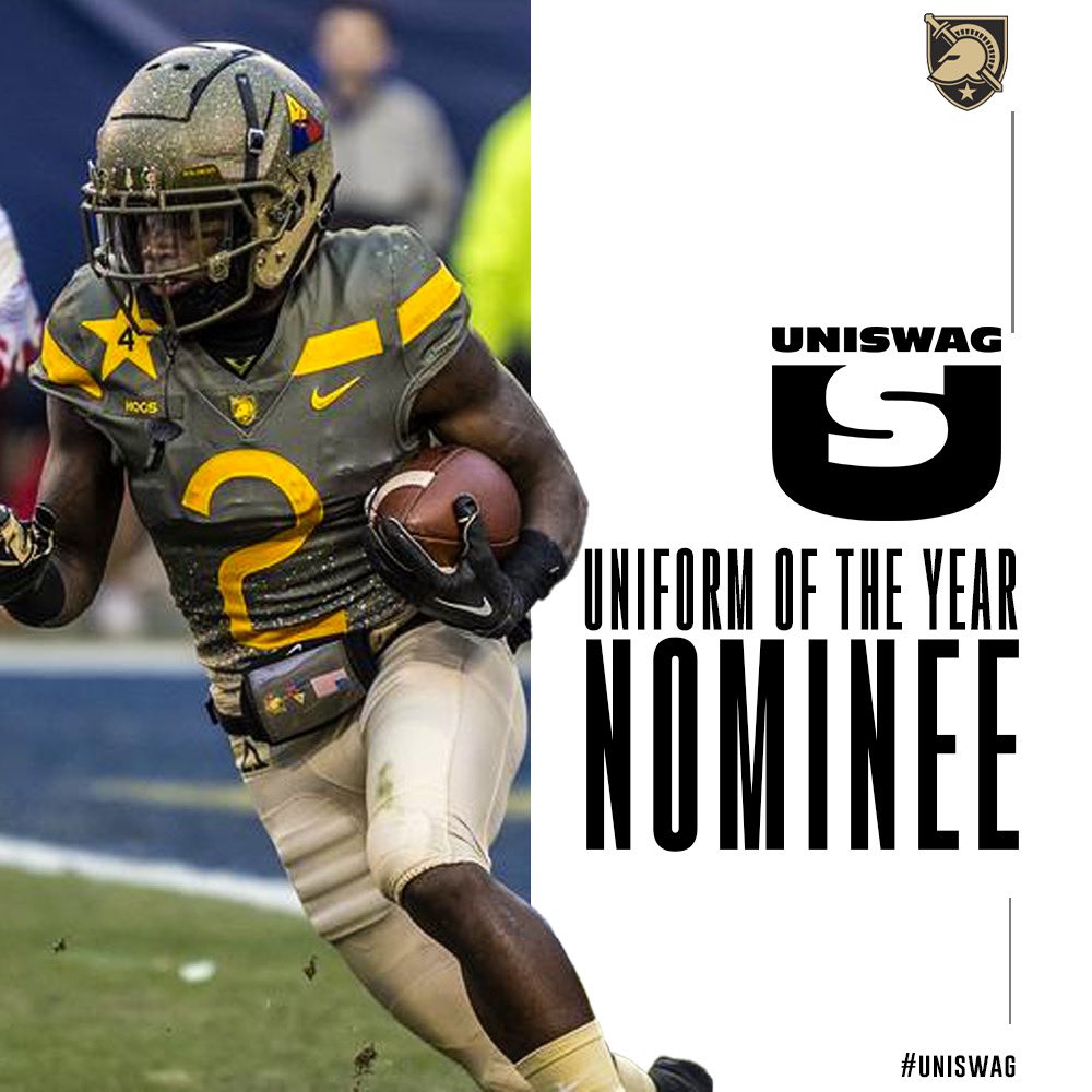 UNISWAG's tweet photo. UNISWAG Uniform of the Year Nominee @ArmyWP_Football 

Vote here: https://t.co/ZYvjdgxRnM

#uniswag https://t.co/qfUdRfuCeu