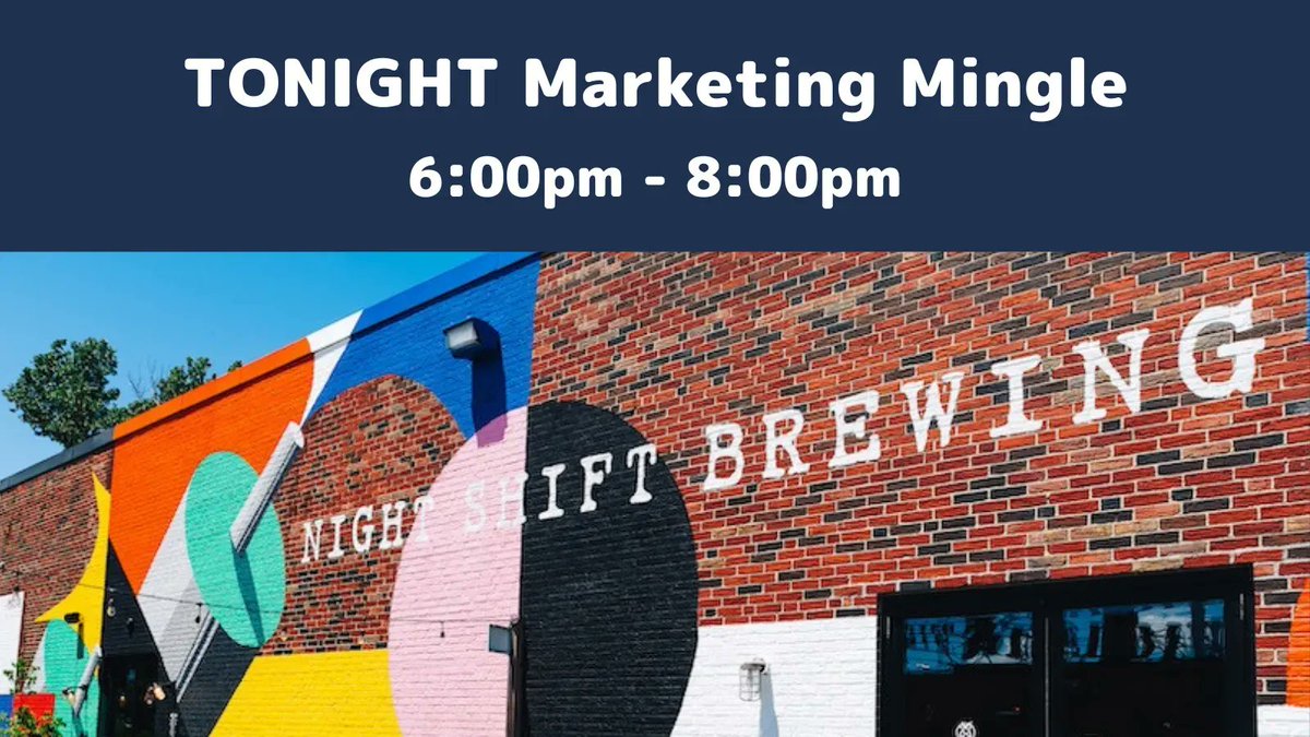 amaBoston's tweet photo. This is a reminder of our #networking event at Night Shift Brewing!
Join us for a fun night with other #marketers of the Greater Boston area.
Don't forget to register here:
https://t.co/vY35Gq5Z5e
We will see you there!
- SK
#AMABoston #MarketingMingle #NewEnglandMarketing https://t.co/Yo18DfZgxX