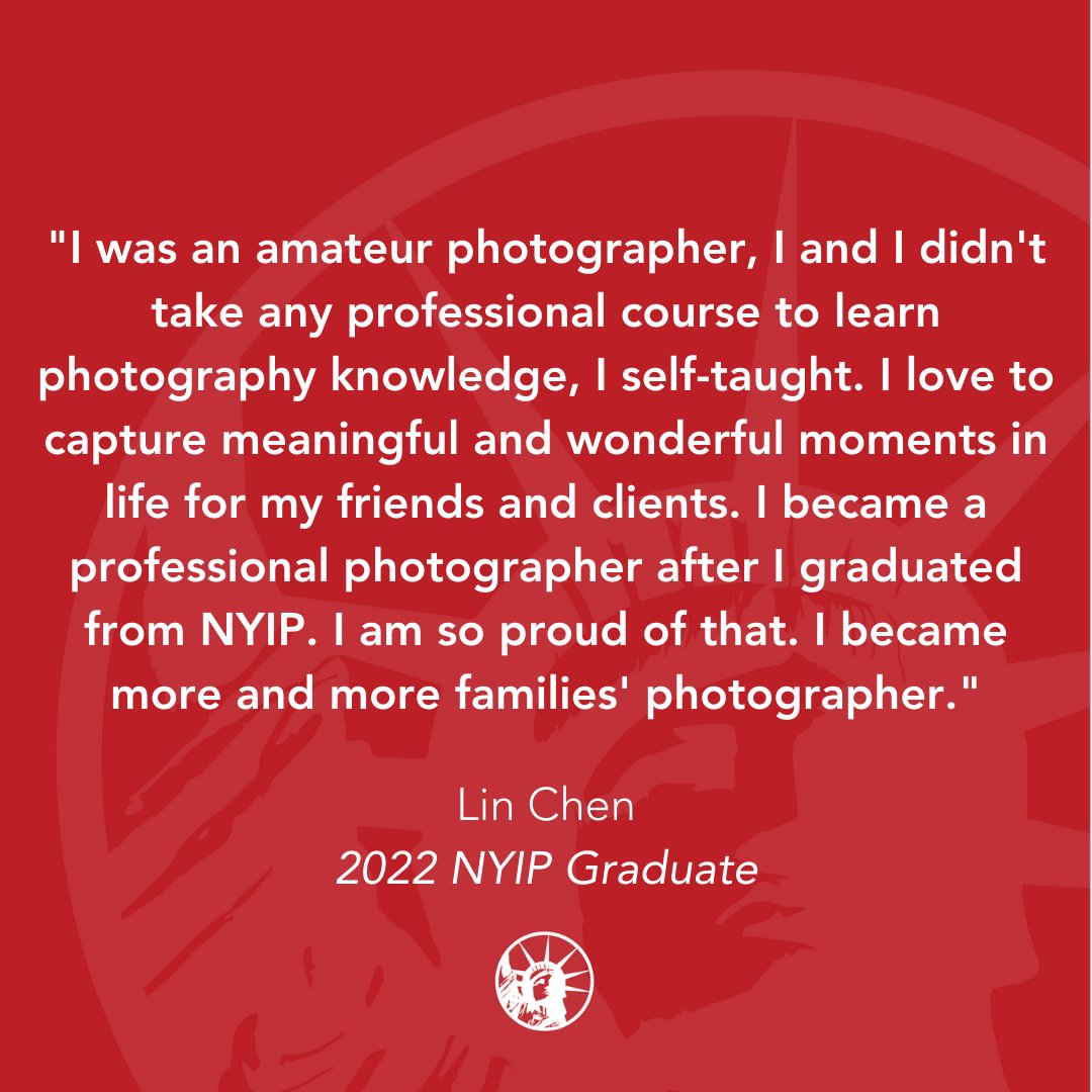 nyip's tweet photo. Thank you for these kind words, Lin! #2022Grad #NYIADGrad
To learn more about our professional photography course, visit us online! https://t.co/hVOzfZQ2oD https://t.co/dISNEfcRNc
