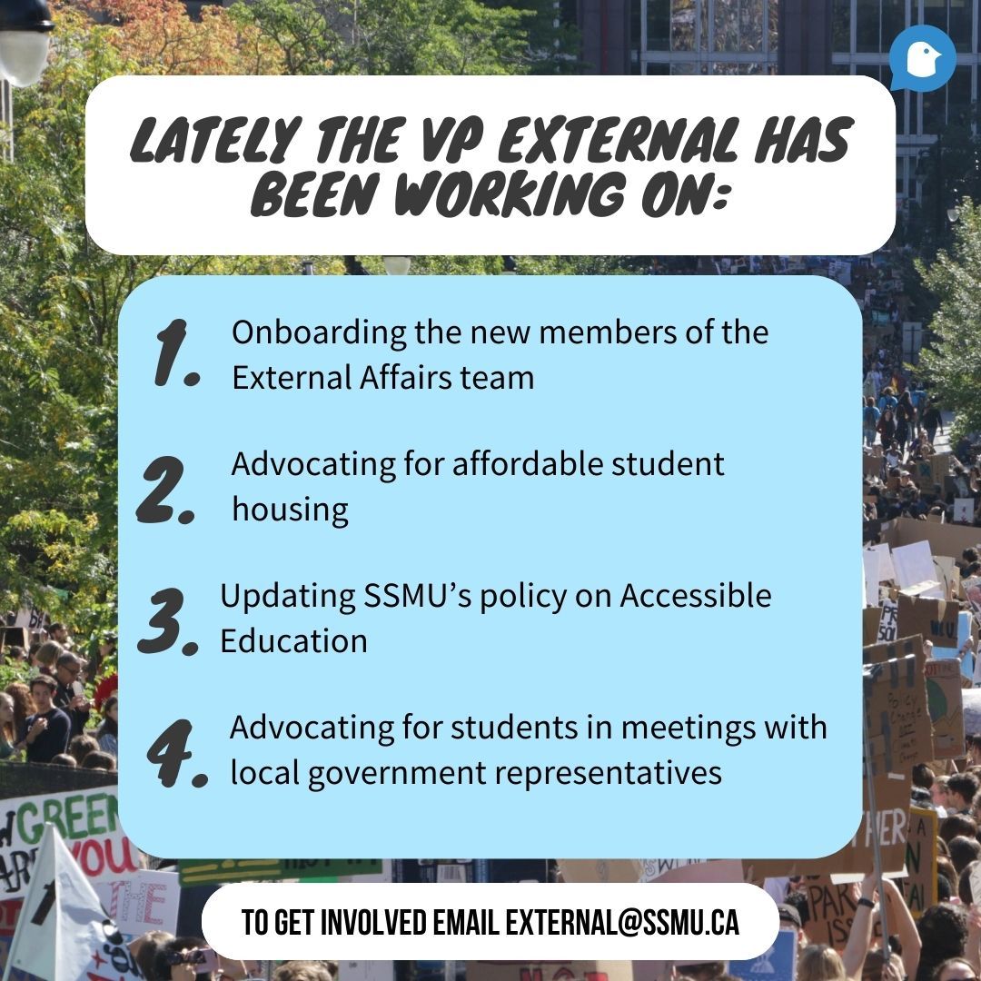 #SSMU #ExternalAffairs #VPExternal #SSMUExternal #McGill #Montreal #MiltonParc #CommunityEngagement #Advocacy #Plaidoyer #AffordableHousing #LogementAbordable