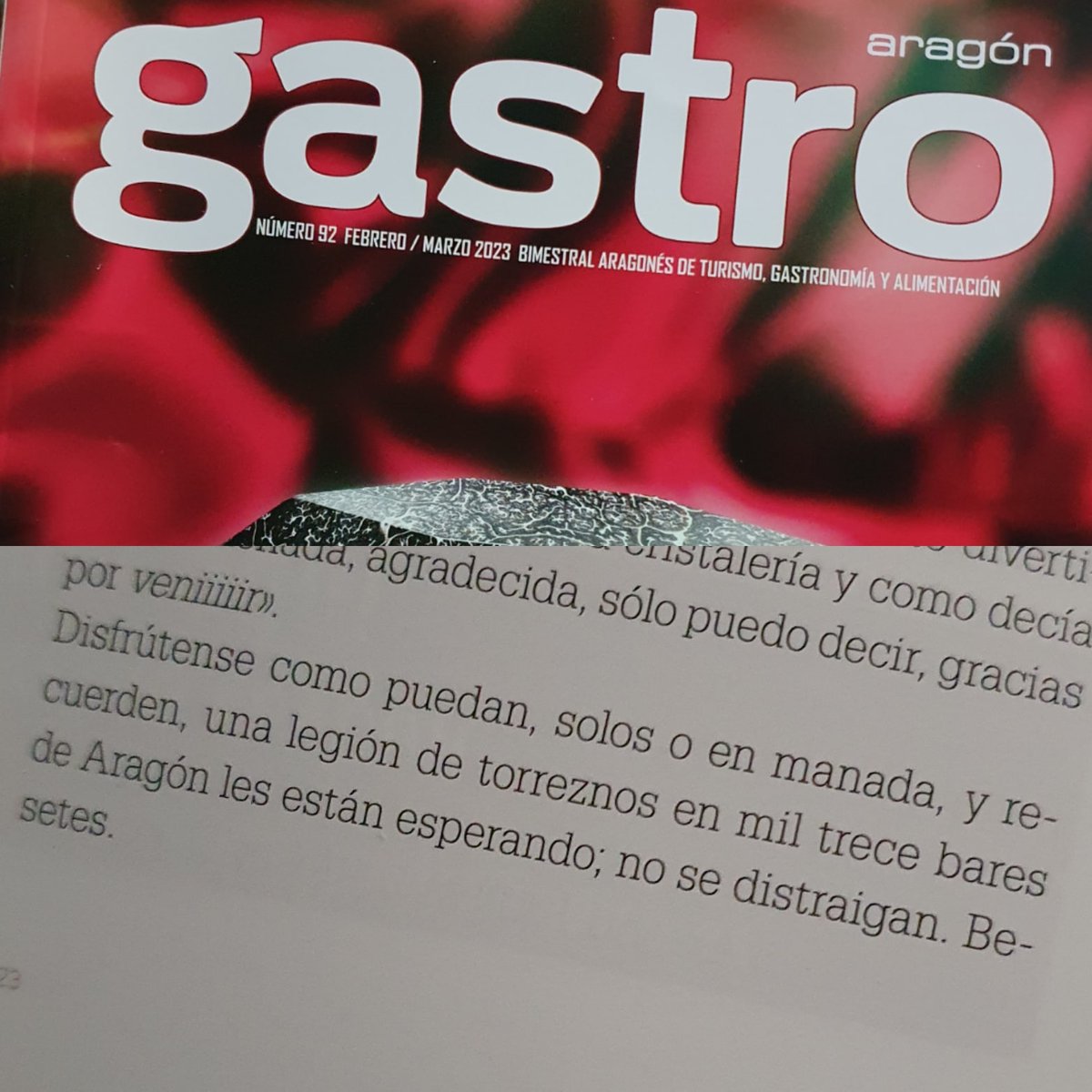 ...y de ésta guisa acaba el artículo "TORREZNOS A TODO RITMO" de Bares Que Lugares para <a href="/gastroaragon/">gastroaragon</a> 
Una singularidad muy singular.