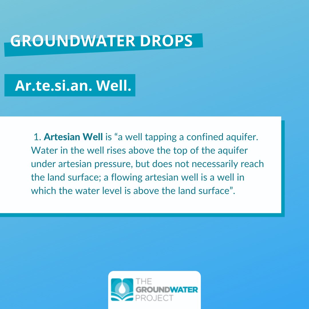 groundwaterproj's tweet photo. Today our Groundwater Drops is Artesian Well!
Did you know the meaning of that word? Like this post, comment and retweet to spread the information to more people π
#aquifer #groundwater #education #meaningsofwords #groudwaterproject https://t.co/92NUTLNmUw