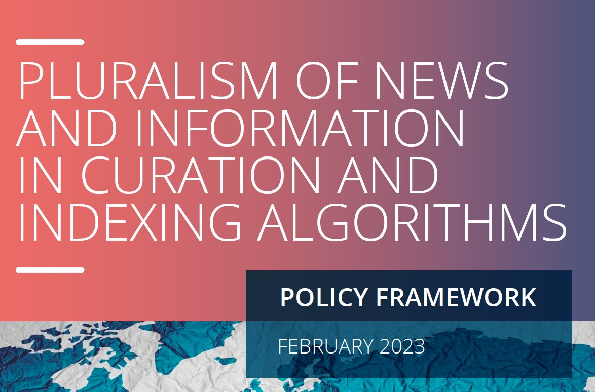 Forum on Information & Democracy (@forum_infod) on Twitter photo 🔴How to break information bubbles?
✅Today at <a href="/UNESCO/">UNESCO 🏛️ #Education #Sciences #Culture 🇺🇳</a>, we have published our new report on how to ensure pluralism of news and information in curation and indexing algorithms.
Read the report: informationdemocracy.org/2023/02/21/bre… 🔴How to break information bubbles?
✅Today at <a href="/UNESCO/">UNESCO 🏛️ #Education #Sciences #Culture 🇺🇳</a>, we have published our new report on how to ensure pluralism of news and information in curation and indexing algorithms.
Read the report: informationdemocracy.org/2023/02/21/bre…