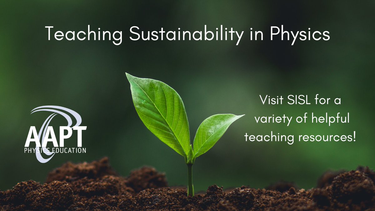 AAPT on Twitter "Interested in teaching sustainability with a physics