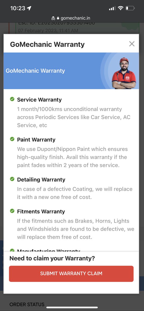 supratik_tabla's tweet photo. @gomechanicindia 
How to not run a startup?
Spent Rs 18k for service &amp; complete break setup replacement. After few days, same break noise came back. Tried to submit warranty claim on mobile &amp; laptop. Eureka. Button is disabled 😁 
Called customer support. Never got a callback. https://t.co/AvFRirBB6b