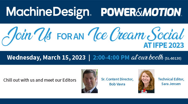 Are you headed to @IFPEShow? If so, join #PowerandMotion's staff on March 15 at booth SL-80130 for our annual ice cream social!