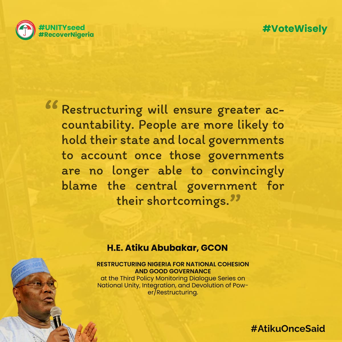 BabaganaAshraf's tweet photo. The excerpts from the below graphics are what #AtikuOnceSaid in 2016. He's been passionate about restructuring - that's why he's the only candidate that can be trusted on restructuring.
Know who to vote. https://t.co/0MsrcEyfZf