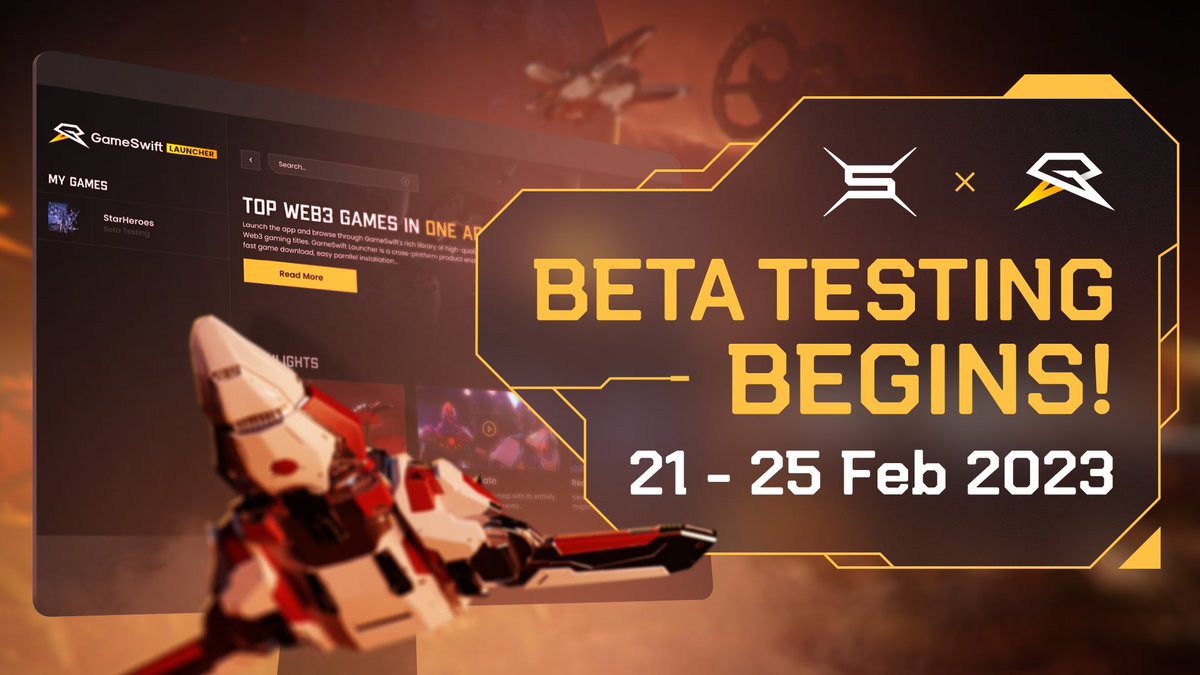 GameSwift_io's tweet photo. It's on, #GSwiftArmy๐ฎ Today is the day when the beta testing starts!
All of you who made it to the testing group have time until Feb 25 to test our Platform and play @StarHeroes_game ๐
And remember! We'll draw three testers who complete the feedback form to win $100๐ https://t.co/krrSn7BnKM