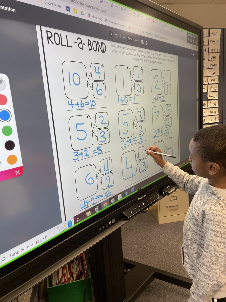 Decomposing numbers with number bonds in 1st grade WIN #mepoclassroom #mepotech #ilovefirstgrade