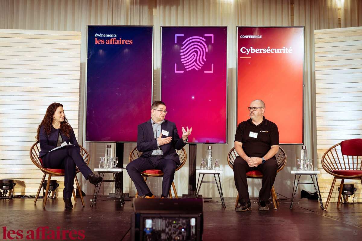 SatelliteWP's tweet photo. C'est la semaine passée que nous participions à l'évènement #cybersécurité de Les Affaires, pour offrir un partage de la fois où nous avons été piraté, accompagnés de Francis Belzile, directeur du Collège Montmorency et Elodie Meyer, avocate.

Demeurez vigilant! https://t.co/wV7WEHA3jb