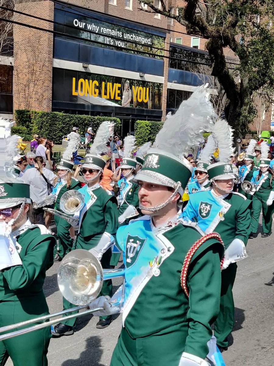 tulanebands's tweet photo. You may notice some of our members sporting maroon and gold citation cords this year. These are our extremely valued members of the TUMB from the @Loyola_NOLA Wolfpack! https://t.co/BVsVJlFUUR
