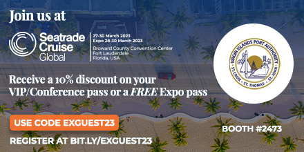 CrownBayCenter's tweet photo. Join the Ports of the U.S. Virgin Islands at Seatrade Cruise Global at the Broward County Convention Center in Ft Lauderdale, FL, March 27-30.  Use our guest code for a FREE Expo pass or receive 10% off a Conference/VIP Pass.  

Code: EXGUEST23
Register: https://t.co/y49vgHnJdN https://t.co/2sGMXRg9Ym